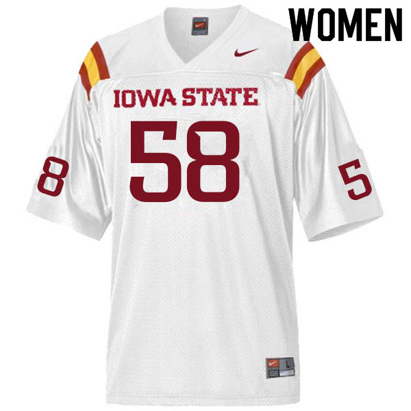 Iowa State Cyclones Women's #58 Eyioma Uwazurike Nike NCAA Authentic White College Stitched Football Jersey RK42C43DS